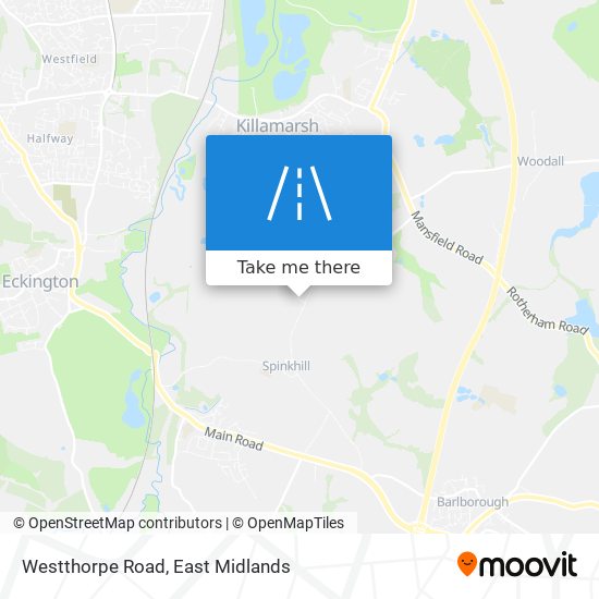 Westthorpe Road map