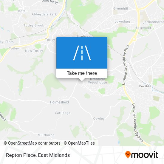 Repton Place map