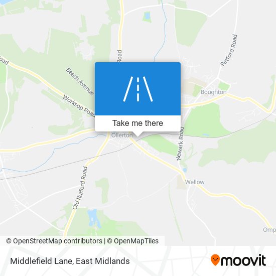 Middlefield Lane map