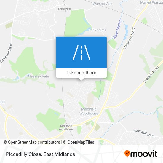 Piccadilly Close map