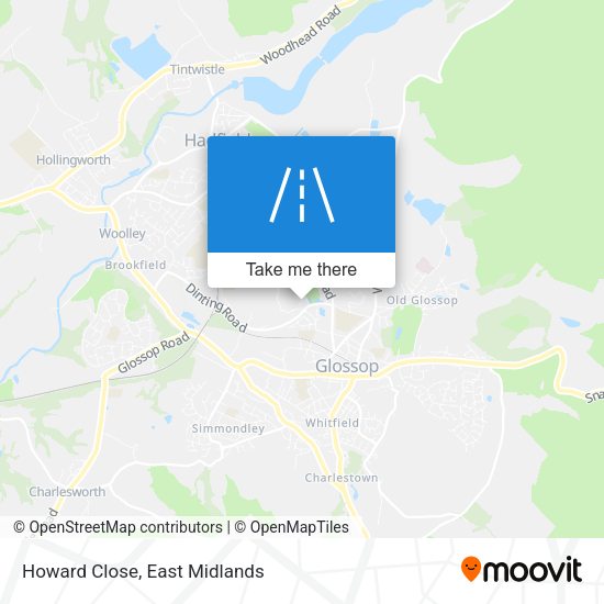 Howard Close map
