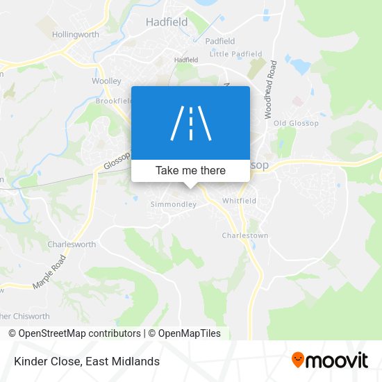Kinder Close map