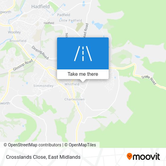 Crosslands Close map