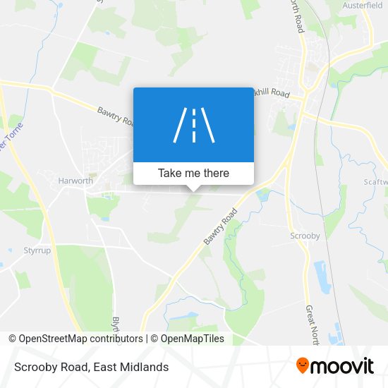 Scrooby Road map