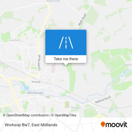 Worksop Bw7 map