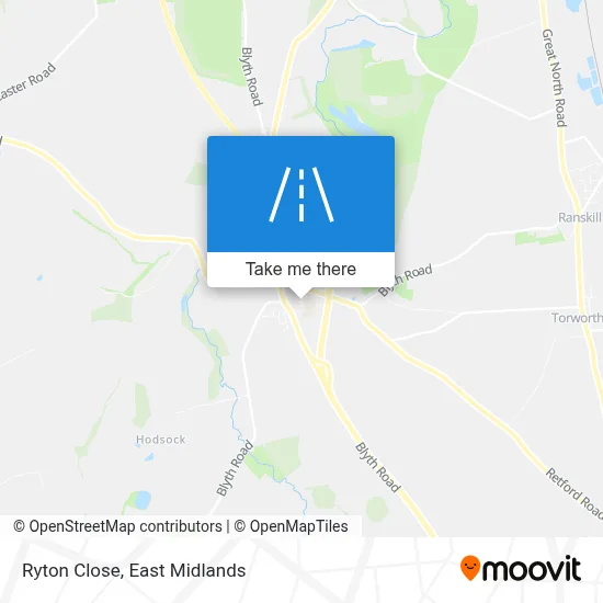 Ryton Close map