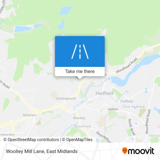 Woolley Mill Lane map
