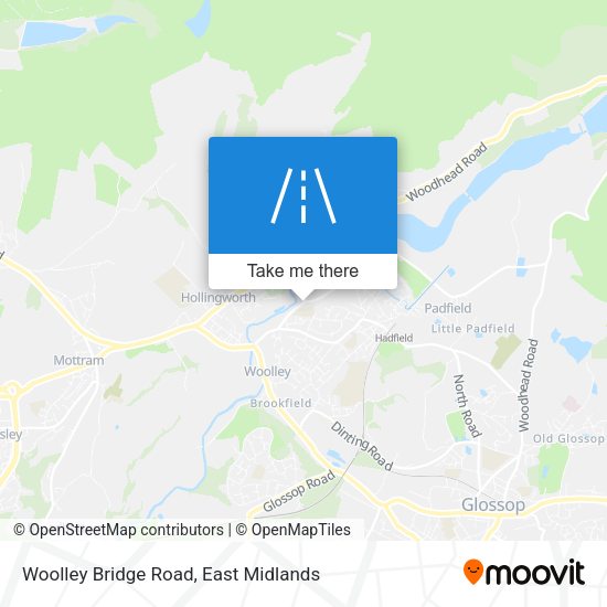 Woolley Bridge Road map