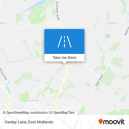 Owday Lane map