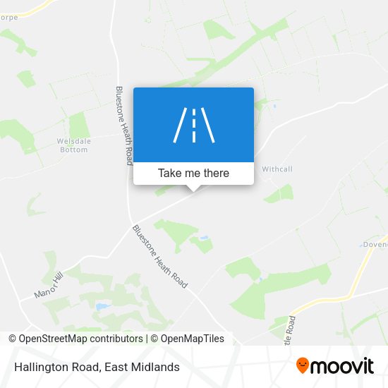 Hallington Road map