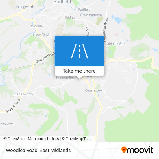 Woodlea Road map