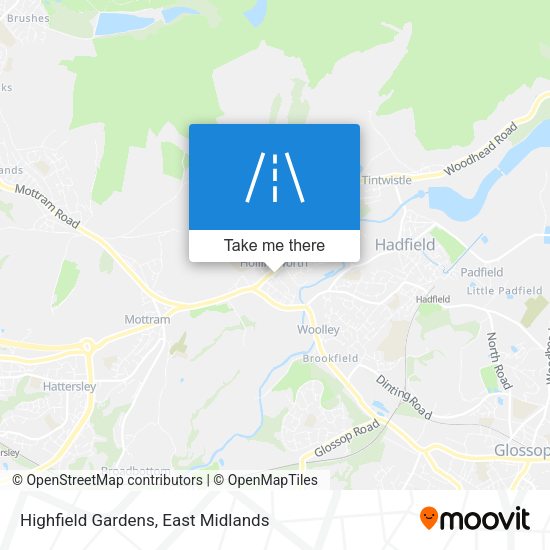 Highfield Gardens map