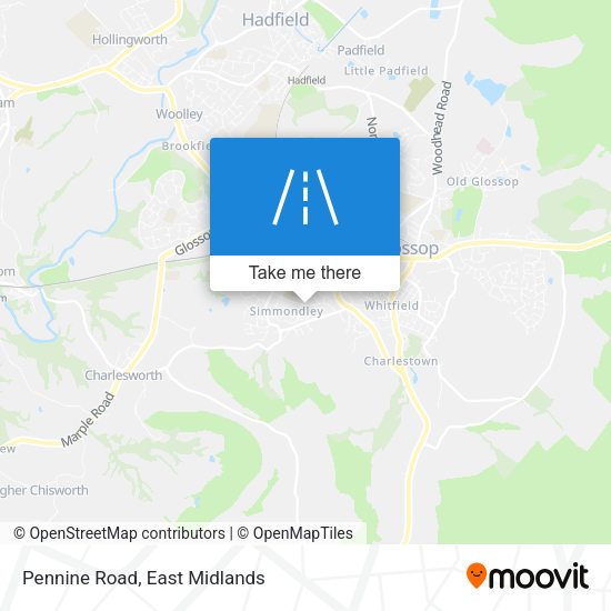 Pennine Road map