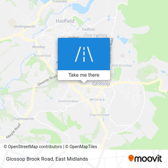 Glossop Brook Road map
