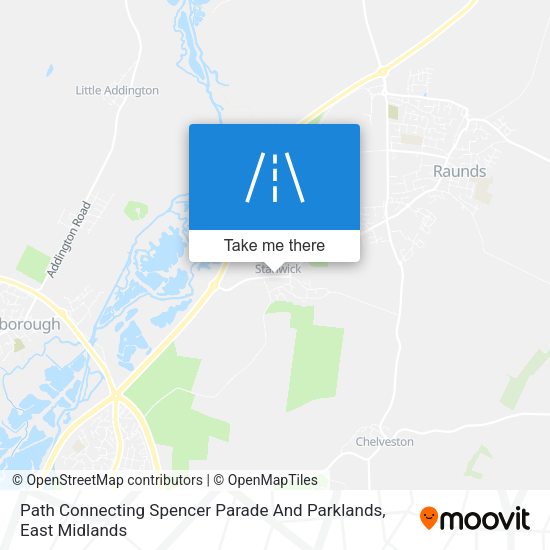 Path Connecting Spencer Parade And Parklands map