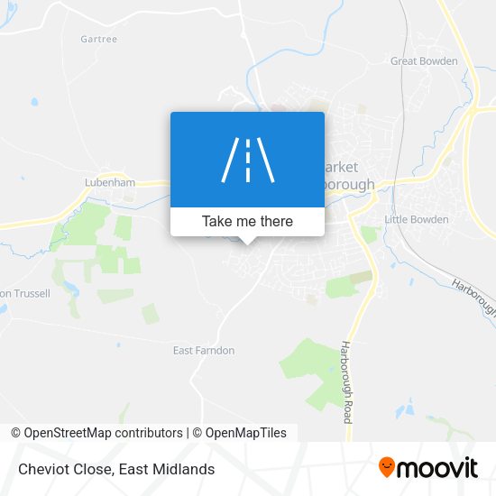 Cheviot Close map
