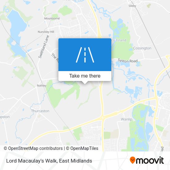 Lord Macaulay's Walk map