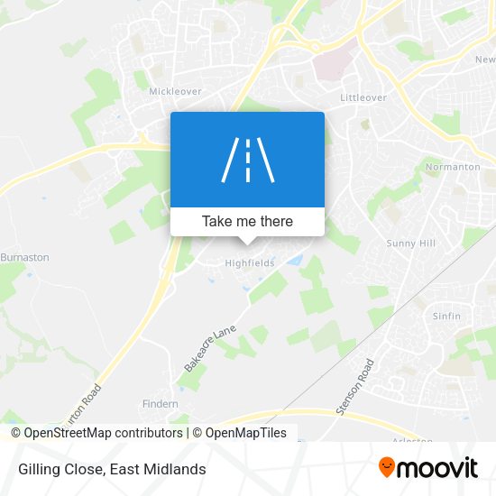 Gilling Close map