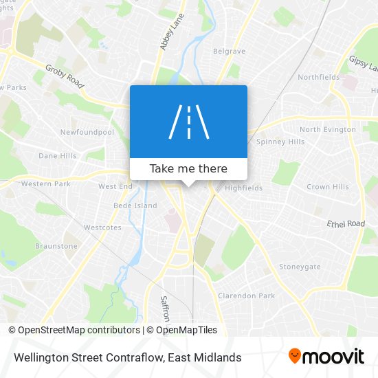 Wellington Street Contraflow map