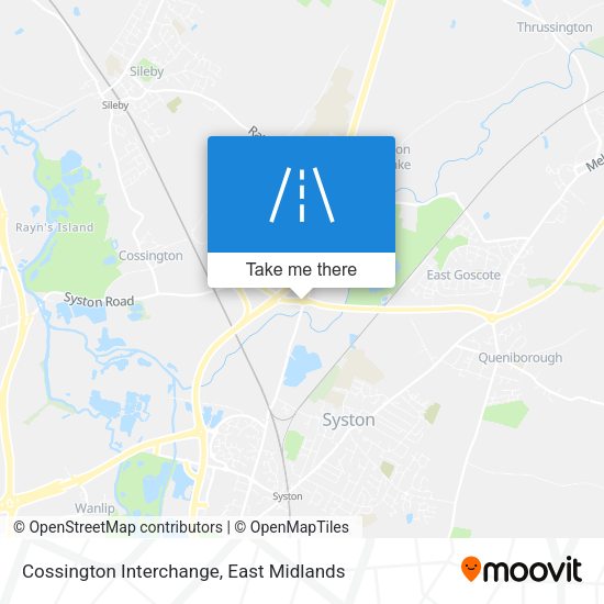 Cossington Interchange map