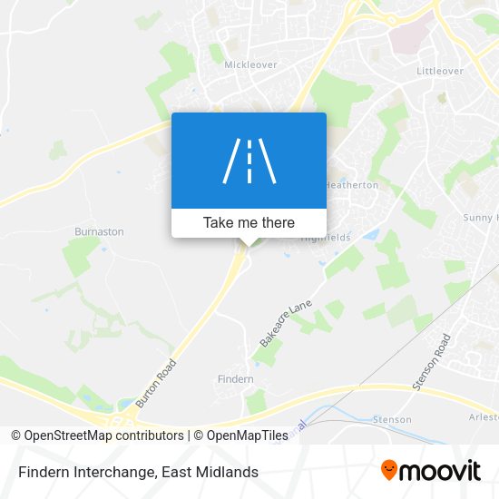 Findern Interchange map