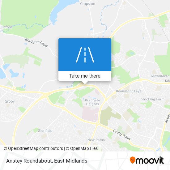 Anstey Roundabout map