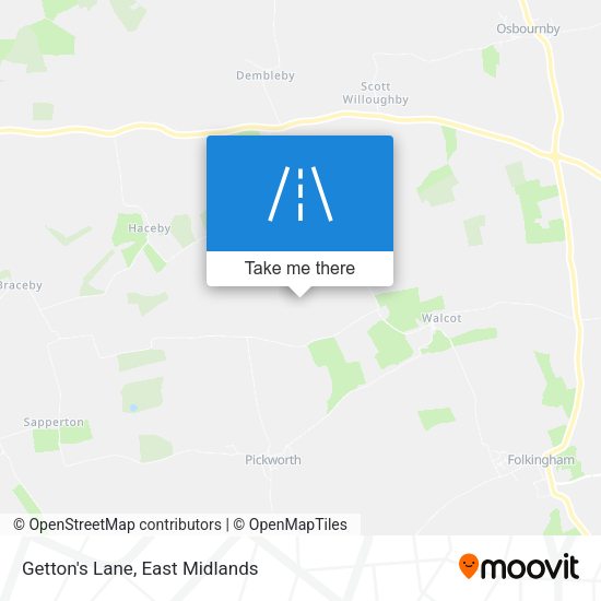 Getton's Lane map