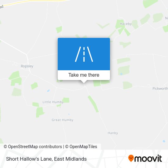 Short Hallow's Lane map