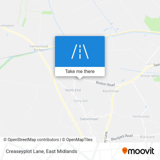Creaseyplot Lane map
