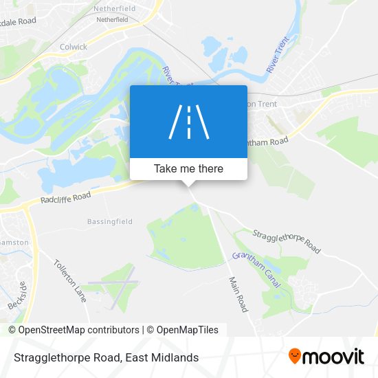 Stragglethorpe Road map