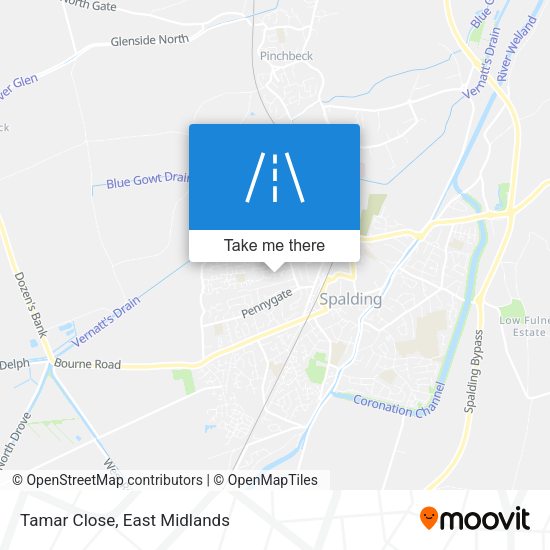 Tamar Close map