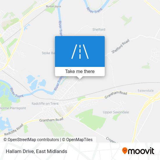 Hallam Drive map