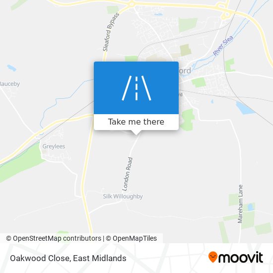 Oakwood Close map