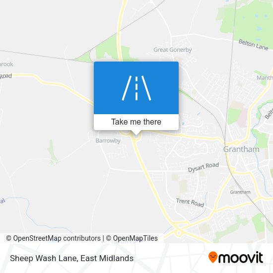 Sheep Wash Lane map