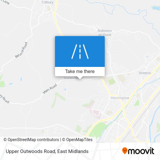 Upper Outwoods Road map