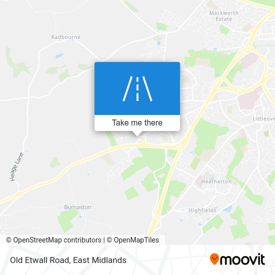 Old Etwall Road map
