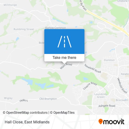 Hall Close map