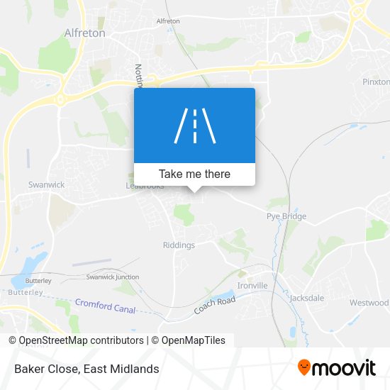 Baker Close map