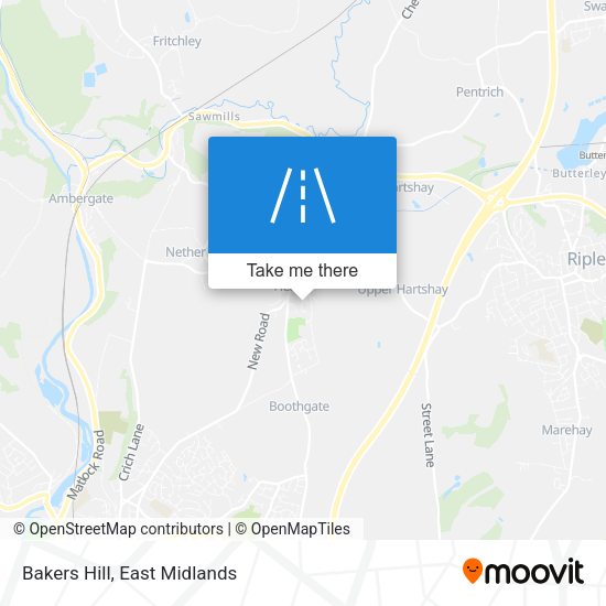 Bakers Hill map