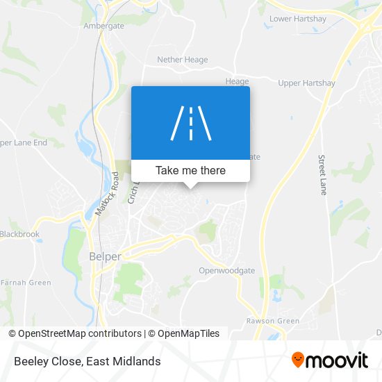 Beeley Close map