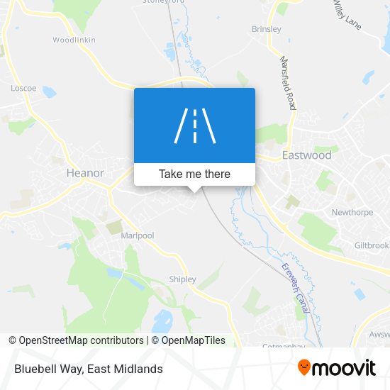 Bluebell Way map