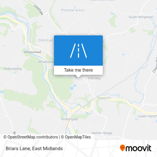 Briars Lane map