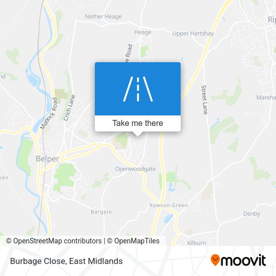 Burbage Close map