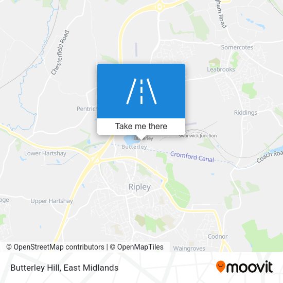 Butterley Hill map