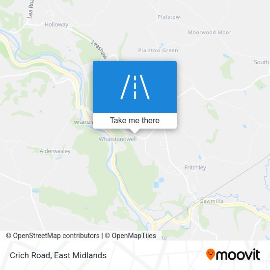 Crich Road map