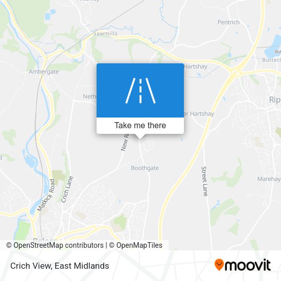 Crich View map