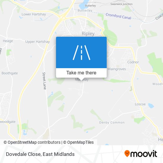 Dovedale Close map