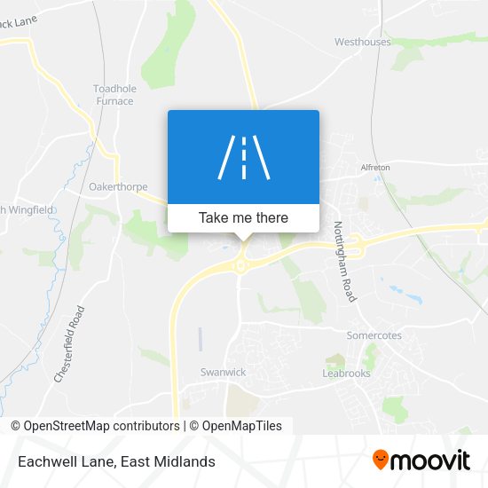 Eachwell Lane map