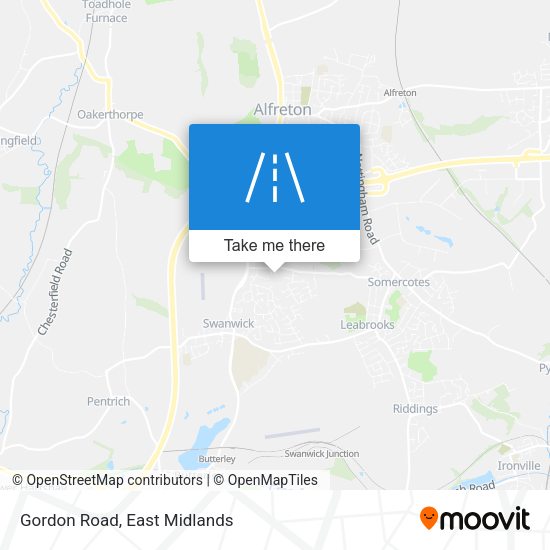 Gordon Road map