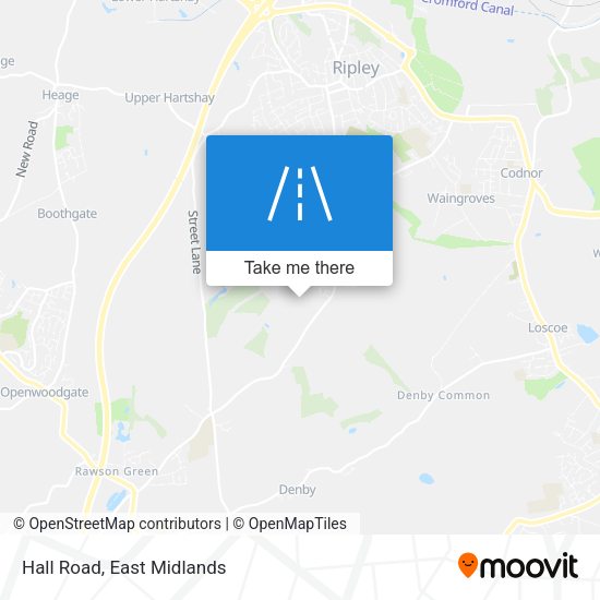 Hall Road map